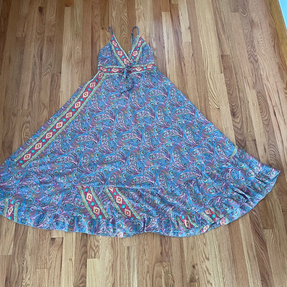 Colorful Paisley Maxi Dress